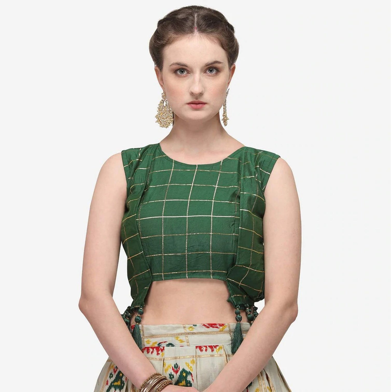White Color Pure Cotton Lehenga Choli with Banarasi Silk Dupatta
