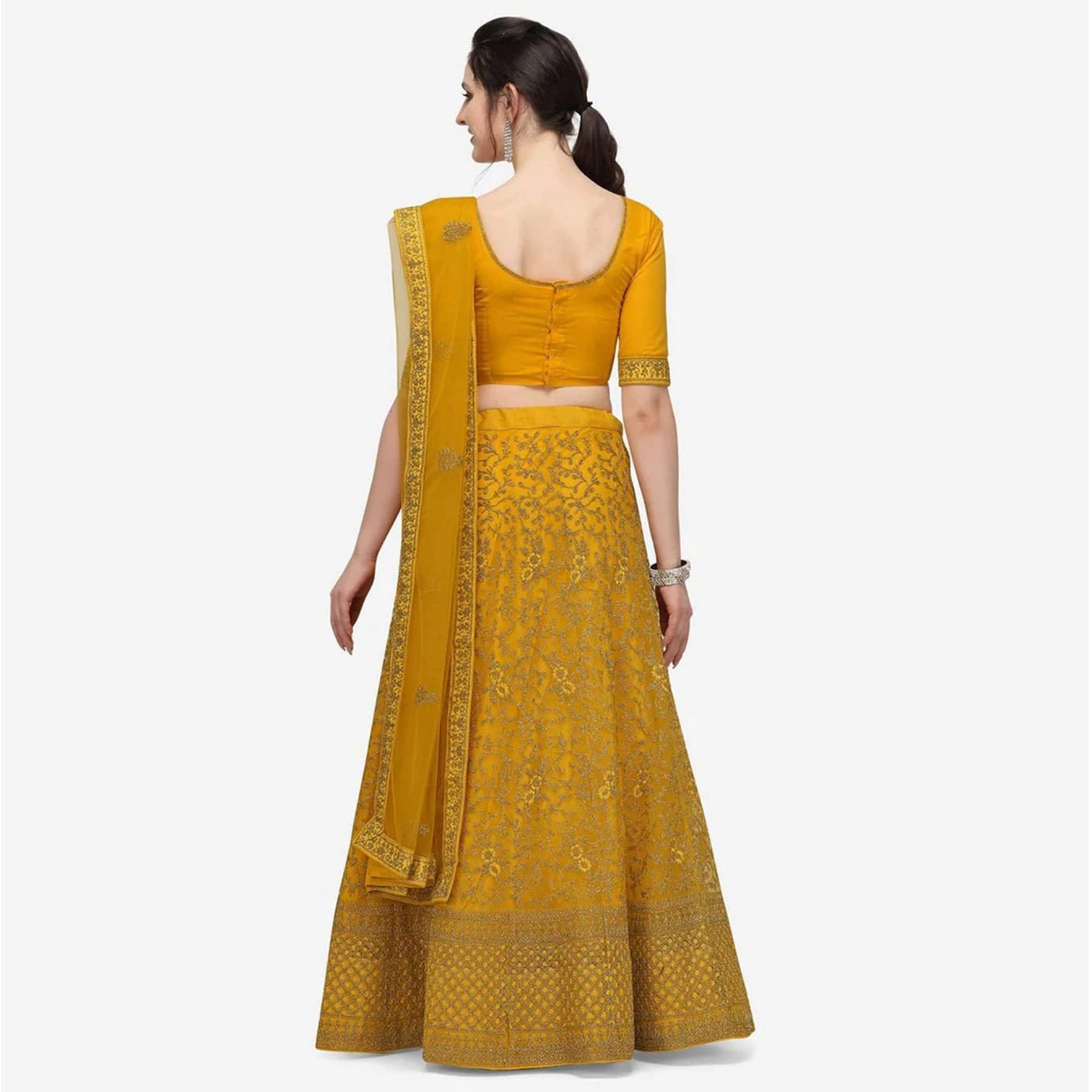 Yellow Color Lehenga Choli with Heavy Embroidery Work