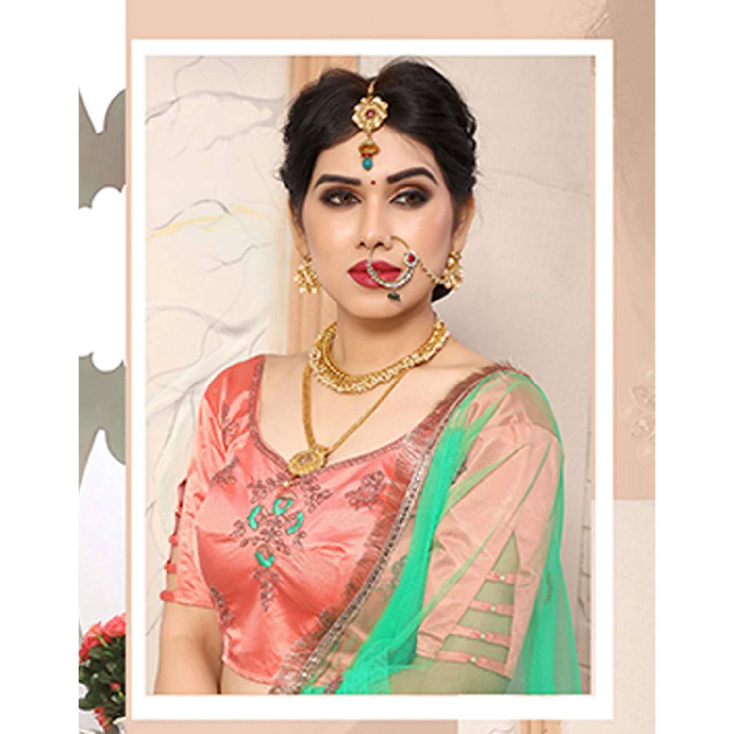 Pure Satin Lehenga choli and heavy Embroidery Zari Work