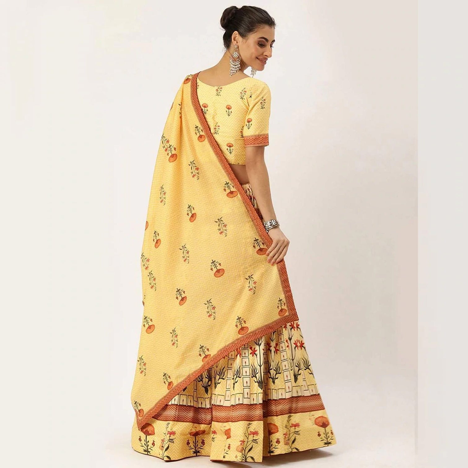 Yellow Color Vaishali Silk Lehenga Choli with Maslin Silk Dupatta