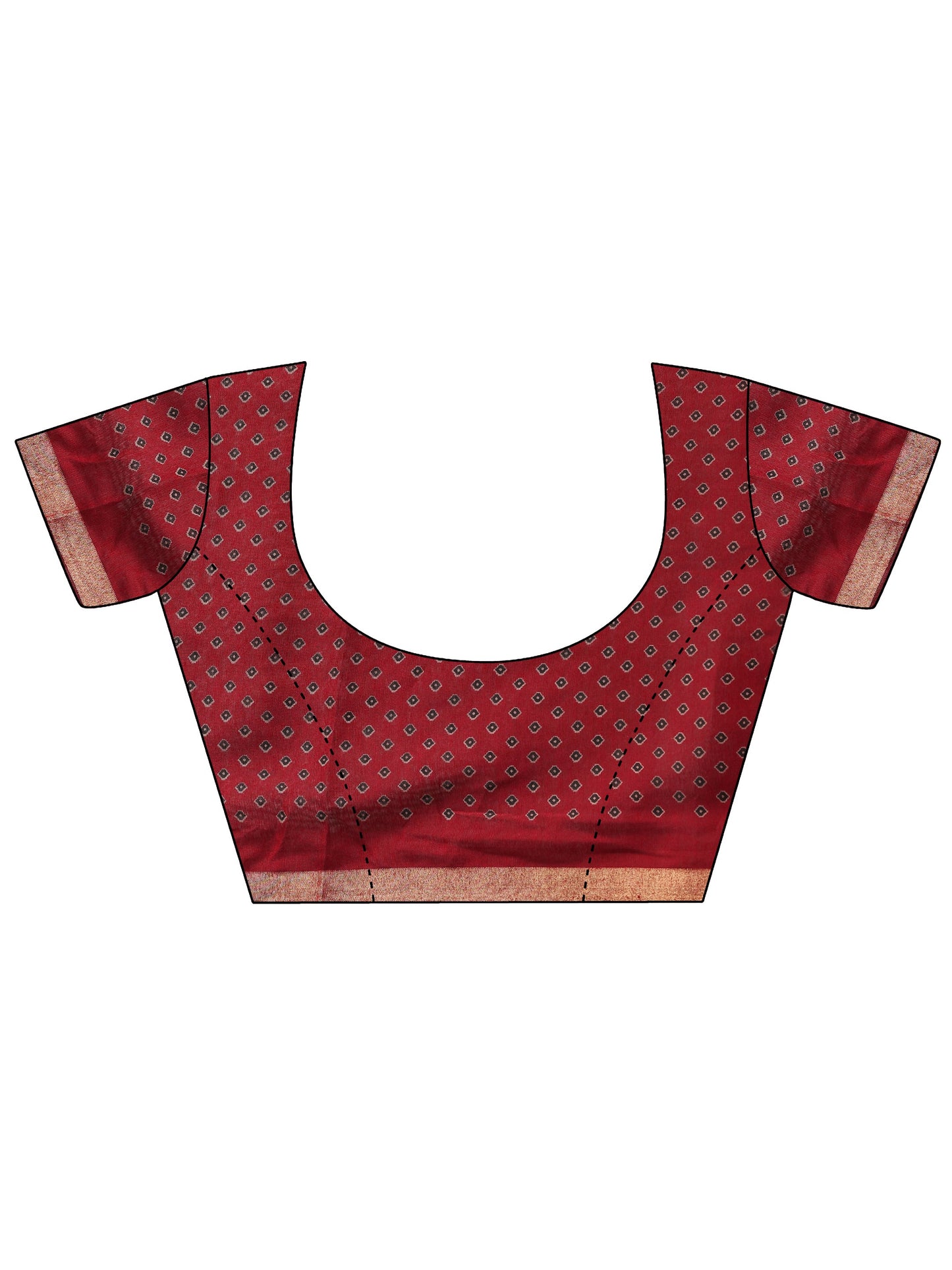 Libas Black Printed Cotton Blend Saree With Unstitched Blouse Piece