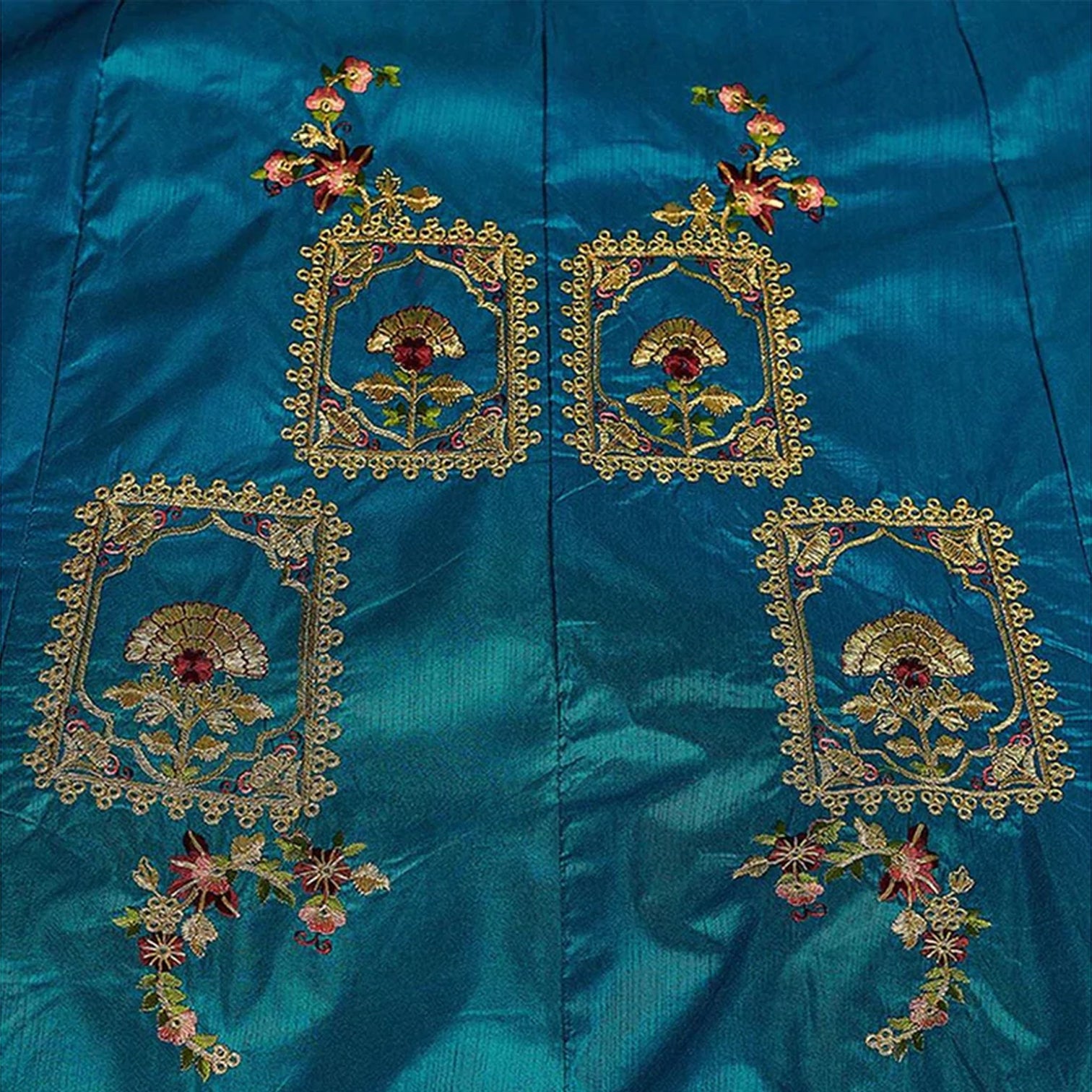 Blue Whale Gota Patti and Zari Stich Without can can work Lehenga choli