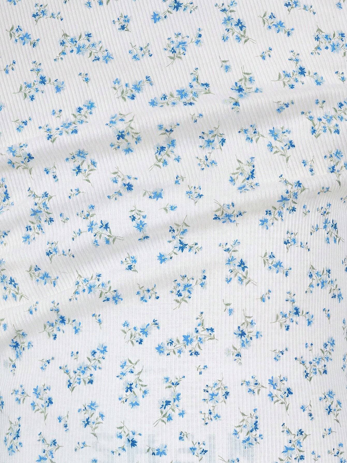 Blue Floral Ruched Girls Bodycon Dress