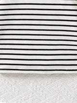 Girls Black & White Striped Bodycon Dress