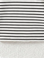 image, Girls Black &amp; White Striped Bodycon Dress
