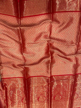 Beige Banarasi Floral Print Saree