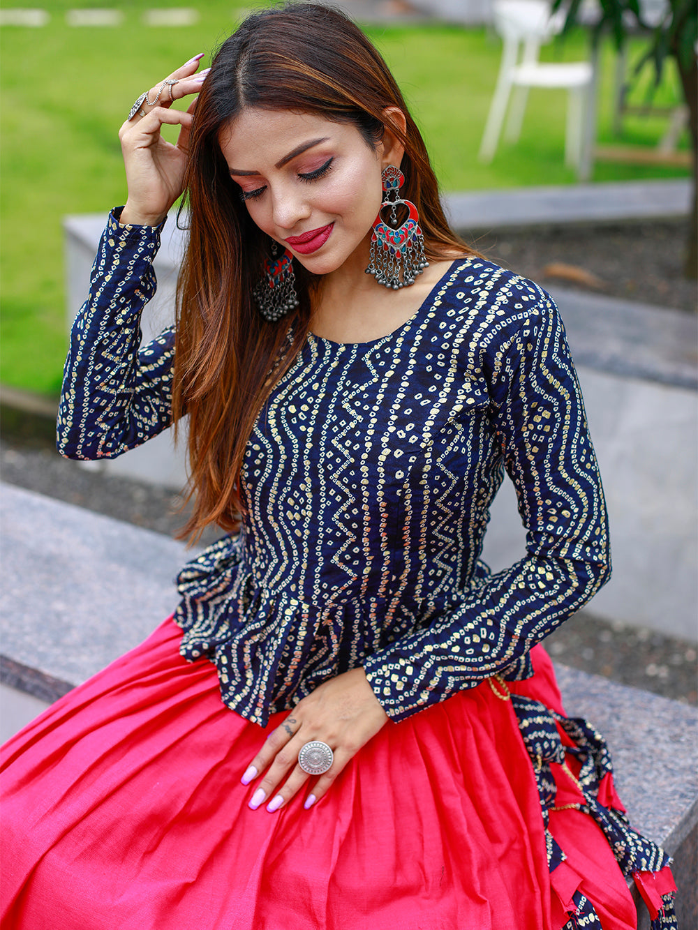 Pink Color Pure Cotton Co-ord Set Lehenga Choli