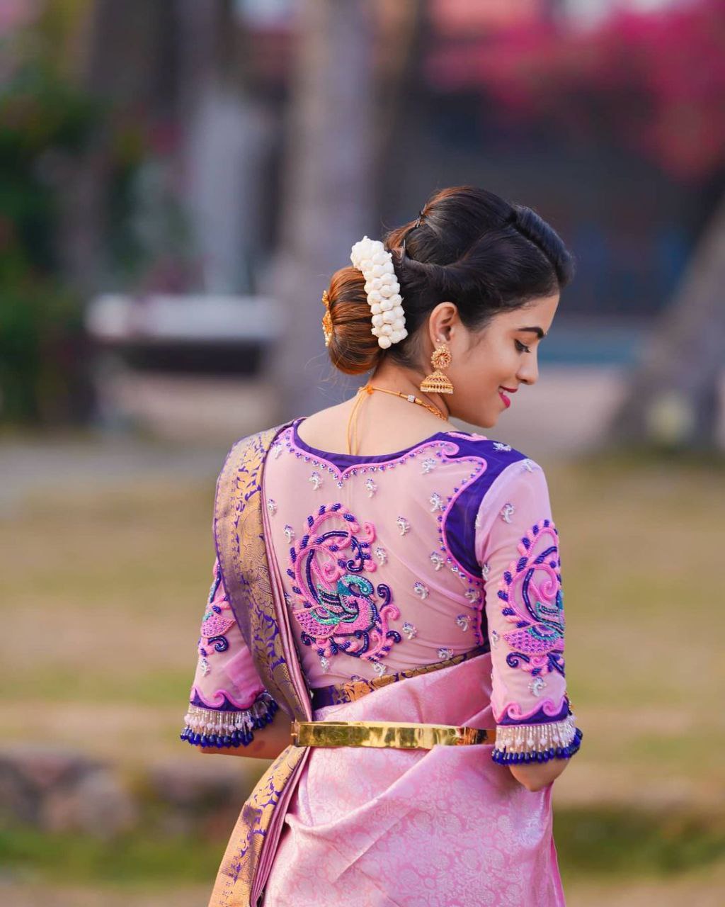 Twirling Pink Soft Banarasi Silk Saree With Two Palimpsest Blouse Piece