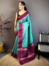 Rama Tussar Gold Zari 1000 Butti Saree
