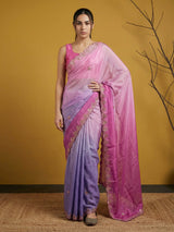 Fendy Satin Designer Saree with Gotapatti Work and Cutwork Piping Border Party Wedding Wear Saree