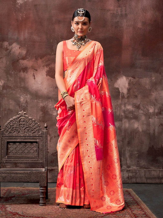 Multi Color Festive Wear Silk Saree With Blouse Piece