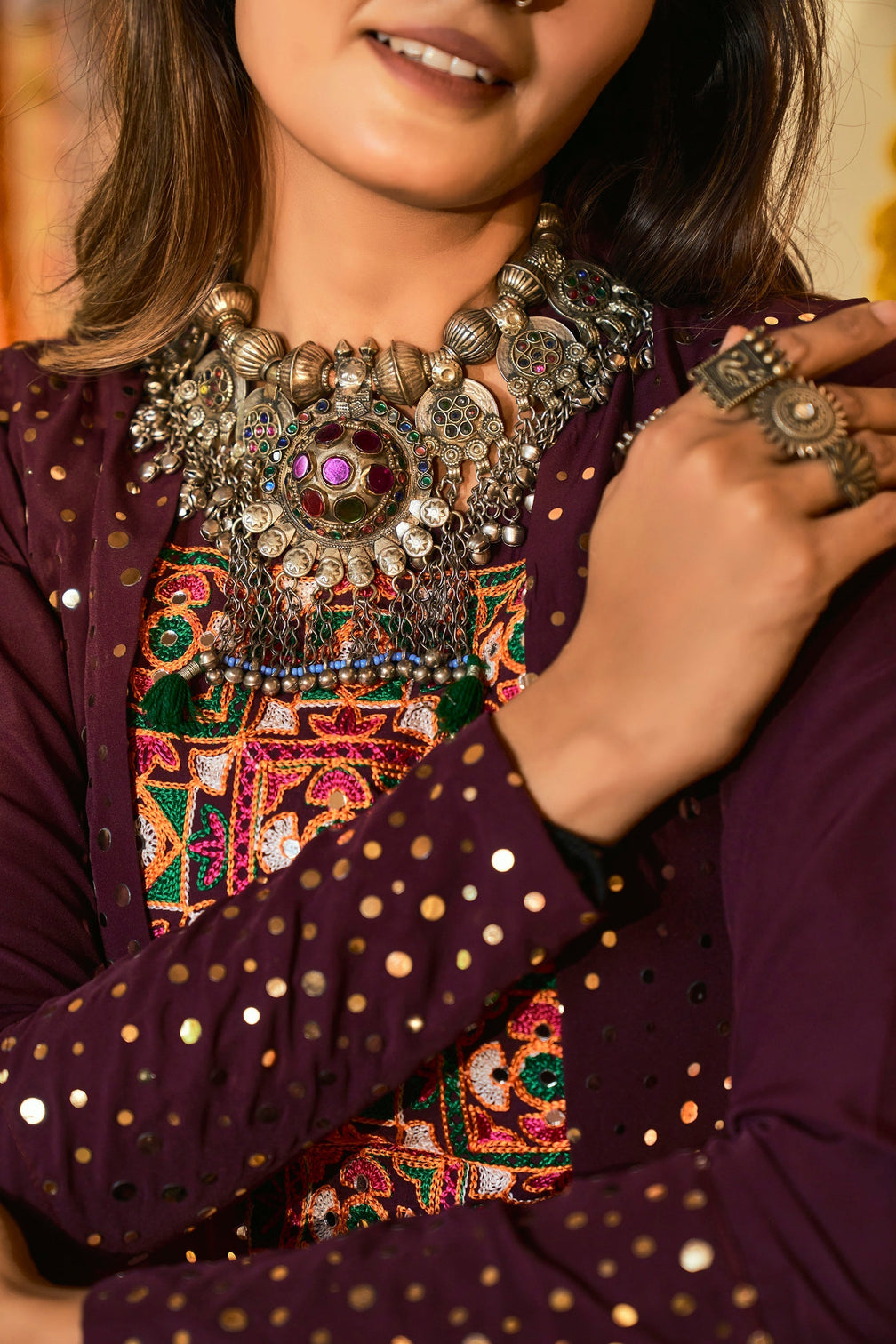 Traditional Wear Purple Color Navratri Special Lehenga Choli