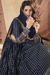 Georgette Lehenga Choli With Dupatta Women Collection
