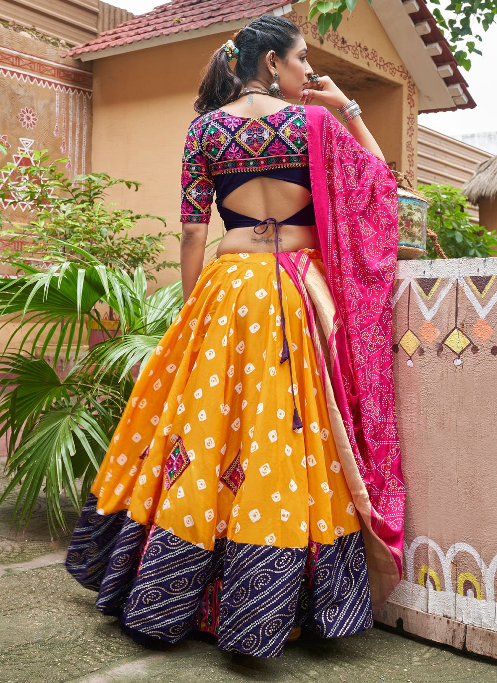 Breathtaking Yellow Embroidered Navratri Lehenga Choli