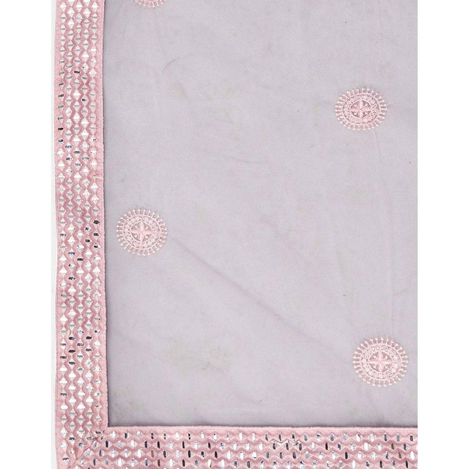 Strawberry Thread and Foil Mirror Cutwork Lehenga choli
