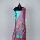 Teal Green Banarasi Handloom Luxury Suit set