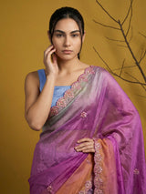 Fendy Satin Designer Saree with Gotapatti Work and Cutwork Piping Border Party Wedding Wear Saree