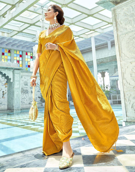 Yellow Silk Saree