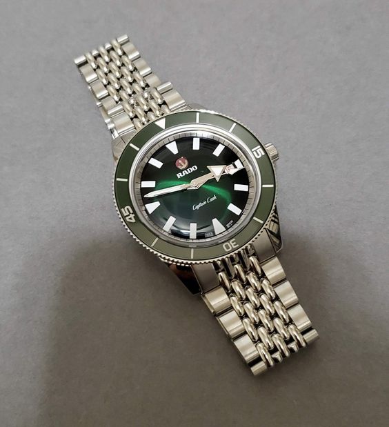 Rado Captain Cook Automatic 42mm Green Dial Stainless Steel Men Watch