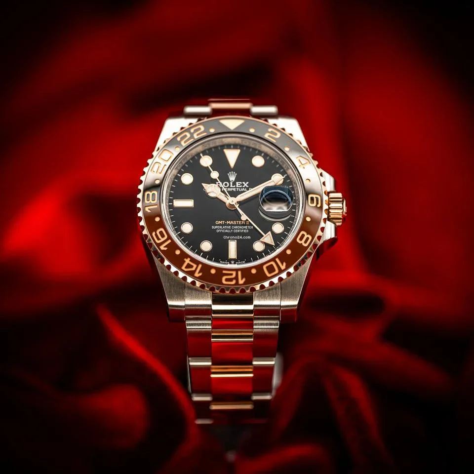 Rolex Gmt Master Ii 126711Chnr Rootbeer Oyster Perpetual Date 40Mm 18Kt Rose Gold And Oystersteel Oyster Bracelet Men’S Watch