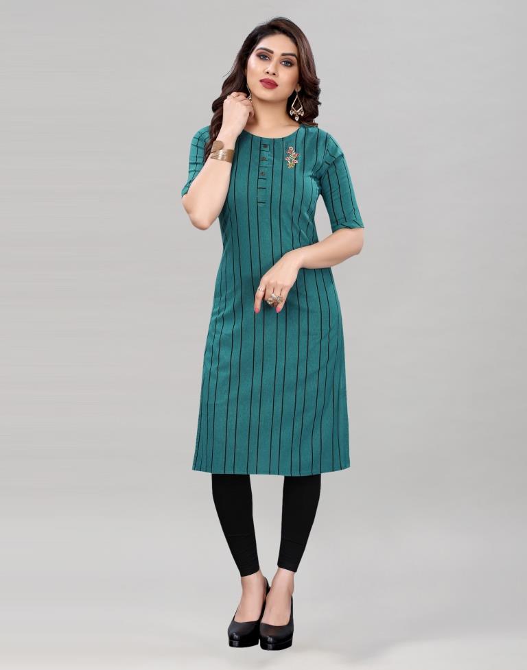 Rama Self Woven Cotton Kurti