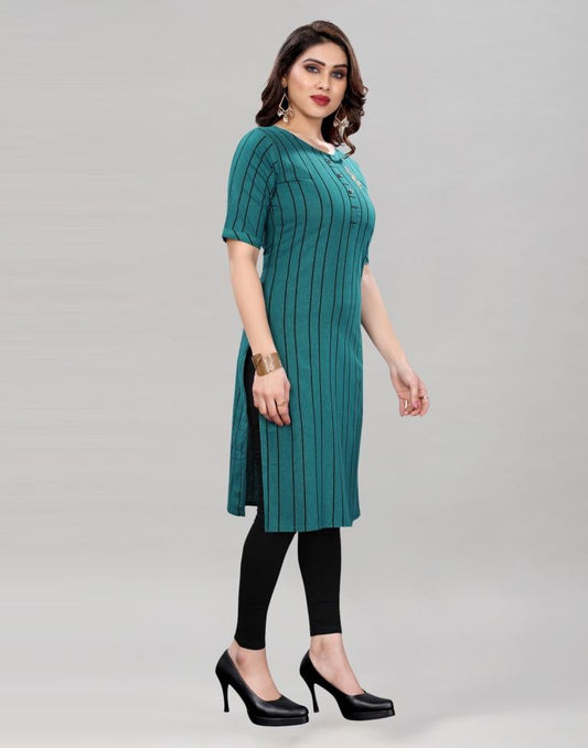 Rama Self Woven Cotton Kurti