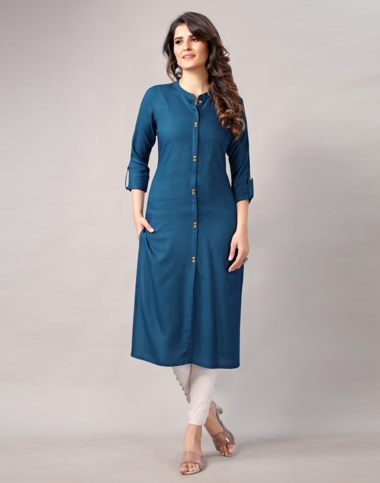 Teal Dyed Kurti