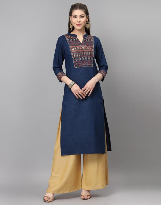 Teal Printed Kurti