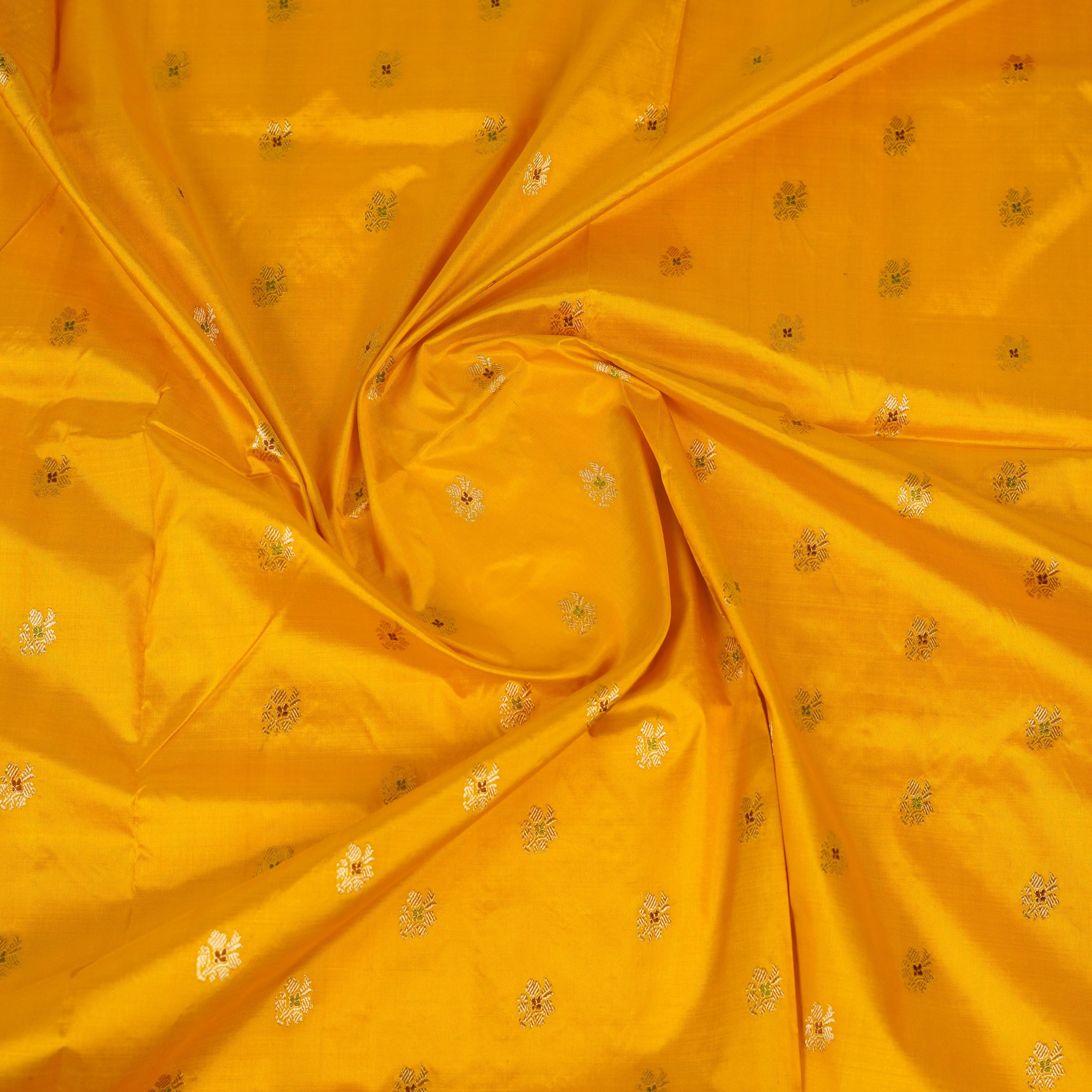 Yellow contrast with Red - Pure Soft premium Katan Silk Banarasi Saree