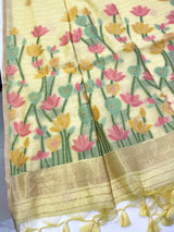 Elegant Cotton Feel Pastel Jamdani Saree