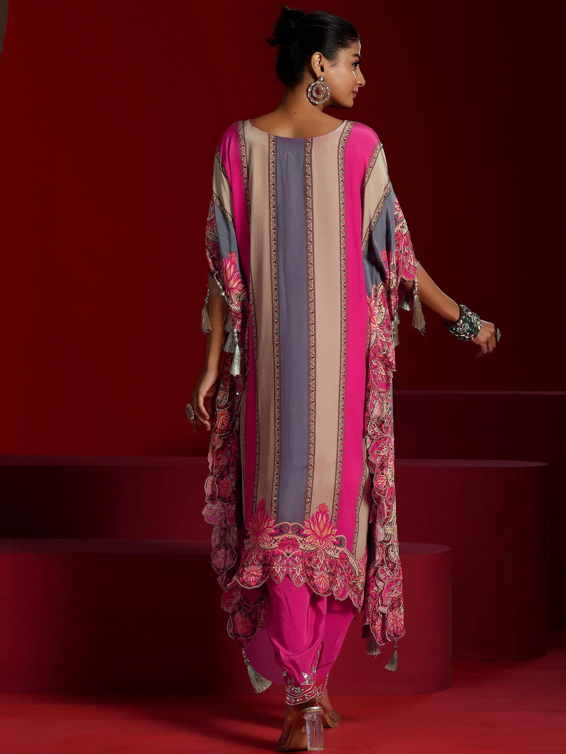 Mameraa Art Multi Striped Silk Blend Co-Ords