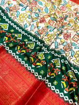 Light Cream Floral Banarasi Silk Saree