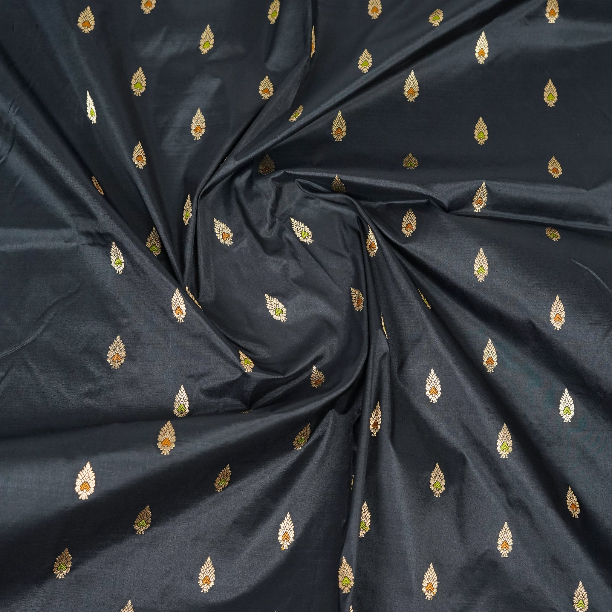 Black contrast with Red - Pure Soft premium Katan Silk Banarasi Saree