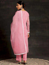 Libas Pink Embroidered Cotton Pakistani Suit