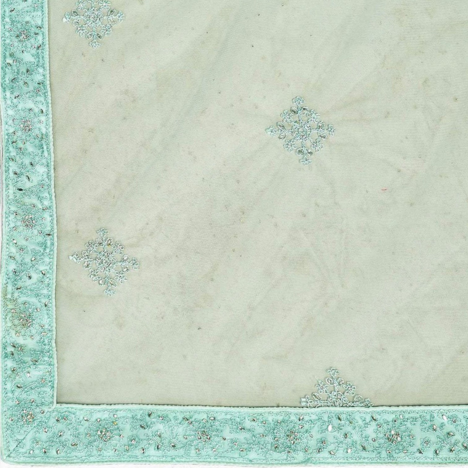 Summer Green Soft Net Embroidery and Zaken Work Lehenga choli
