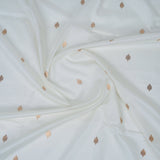 White Contrast with red border - Pure Katan Georgette Banarasi Saree