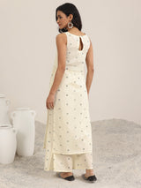 Gerua White Printed Cotton Straight Kurta Set