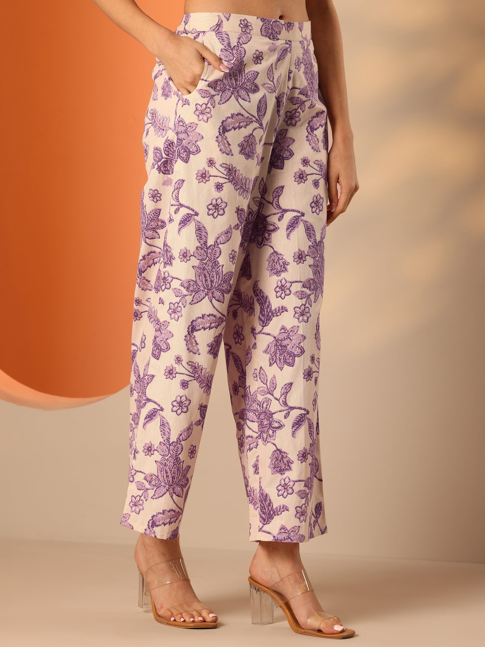 Libas Off White Printed Rayon Co-ord Sets
