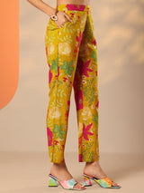 Libas Mustard Printed Rayon Co-Ord Sets