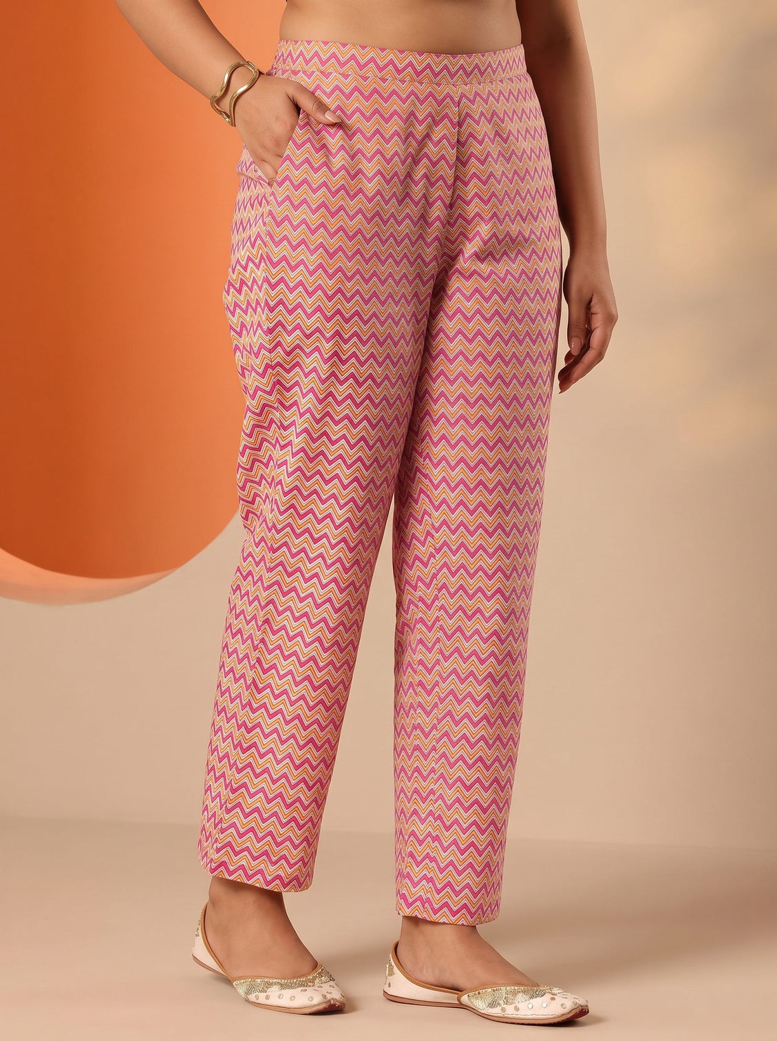 Plus Size Off White Printed Cotton Straight Suit Set With Dupatta