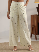 Gerua Off White Printed Cotton Straight Kurta Set