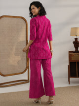 Libas Pink Printed Cotton Co-Ord Sets
