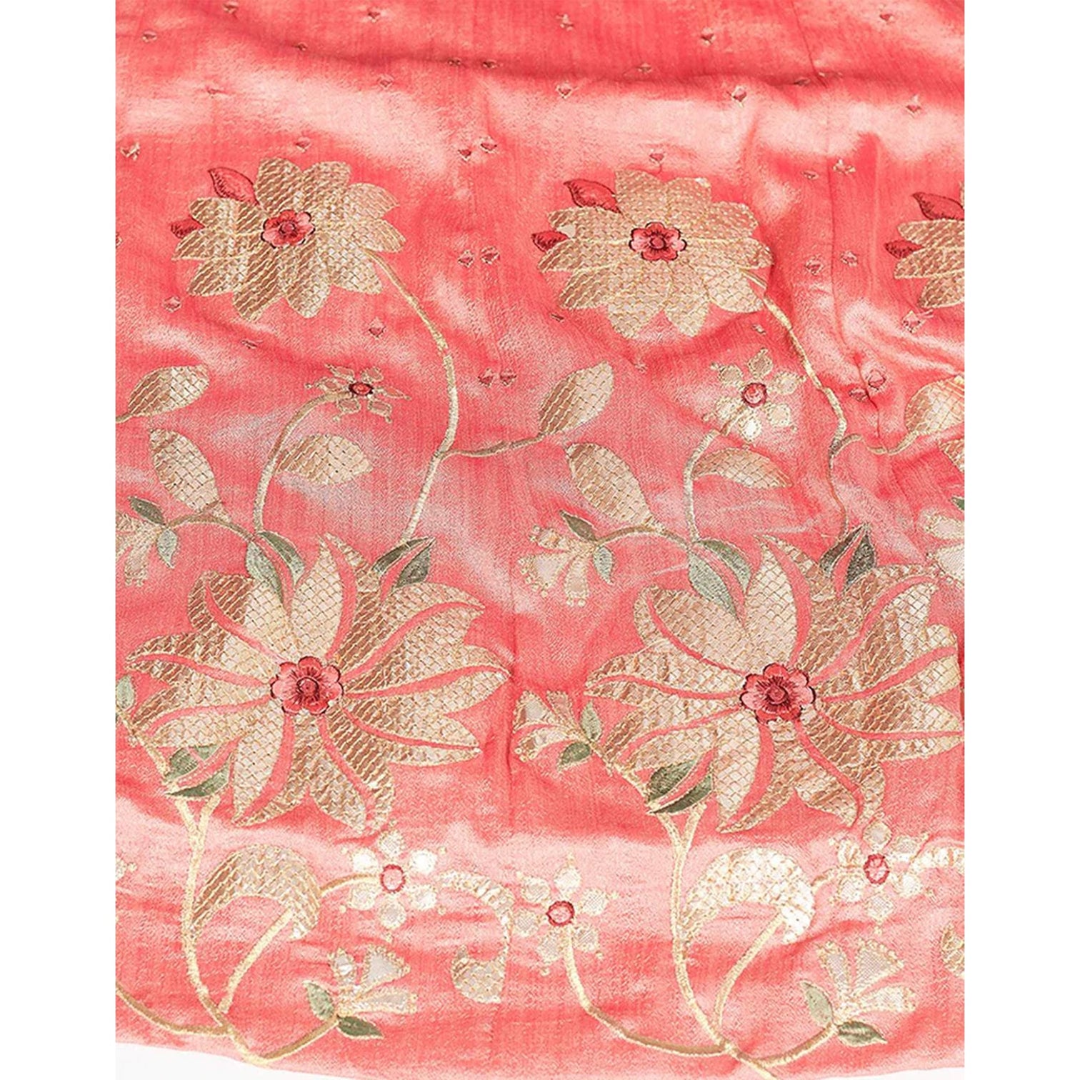 Pink Daisy Gota Patti and Zari Stich Without can can work Lehenga choli