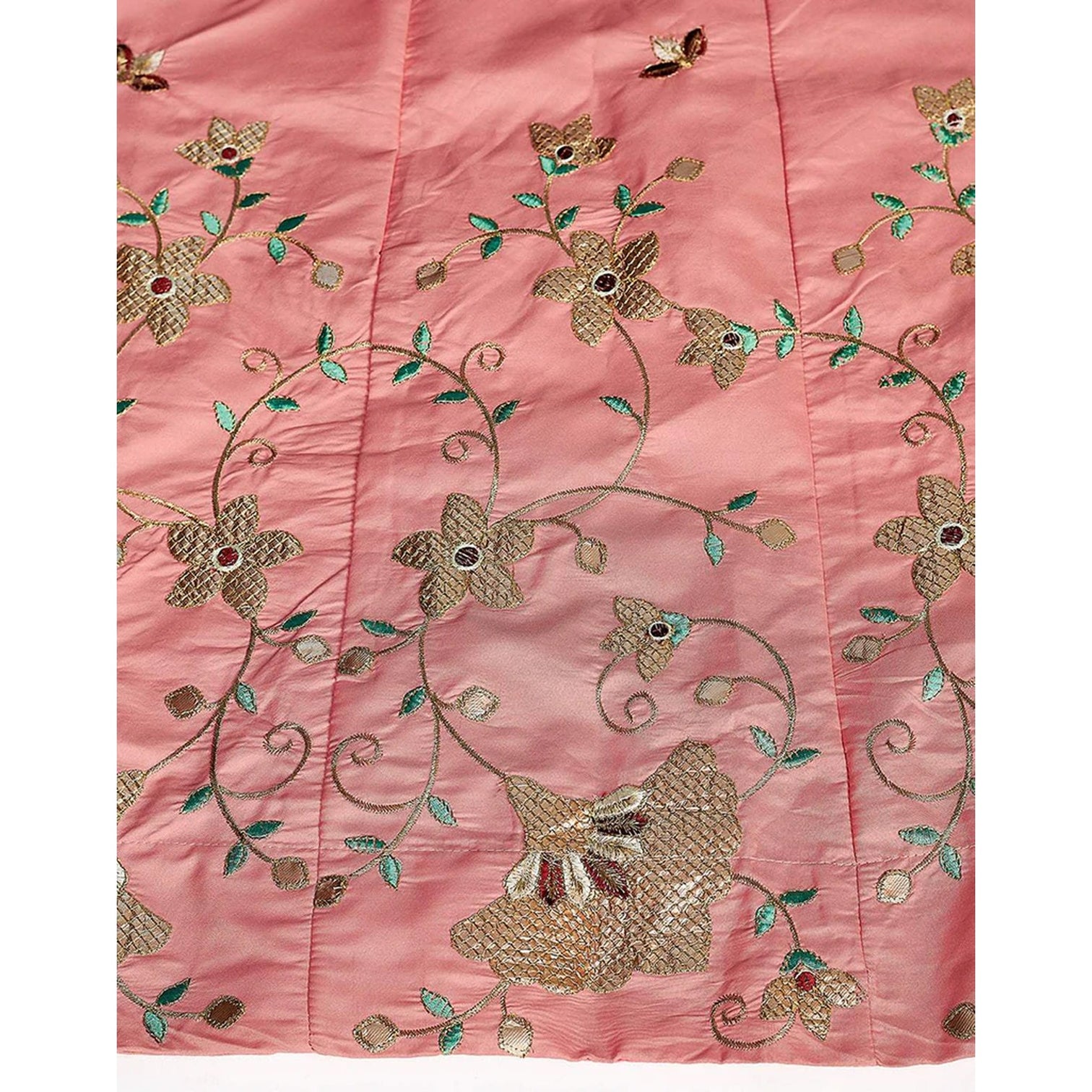 Sweet Pink Gota Patti and Zari Stich Without can can work Lehenga choli