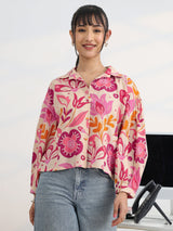 Libas Multi Printed Cotton Straight Shirt