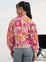 Libas Multi Printed Cotton Straight Shirt