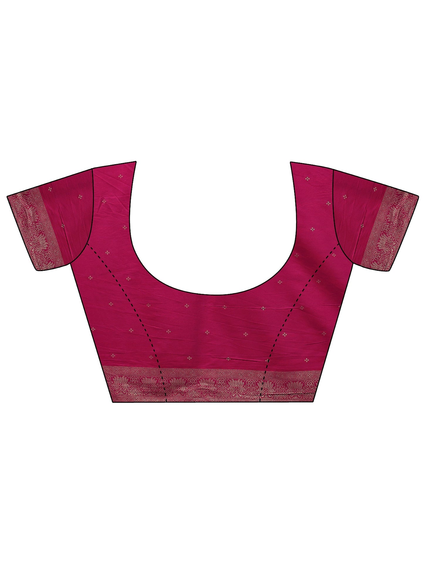 Libas Pink Woven Design Silk Blend Saree With Unstitched Blouse Piece