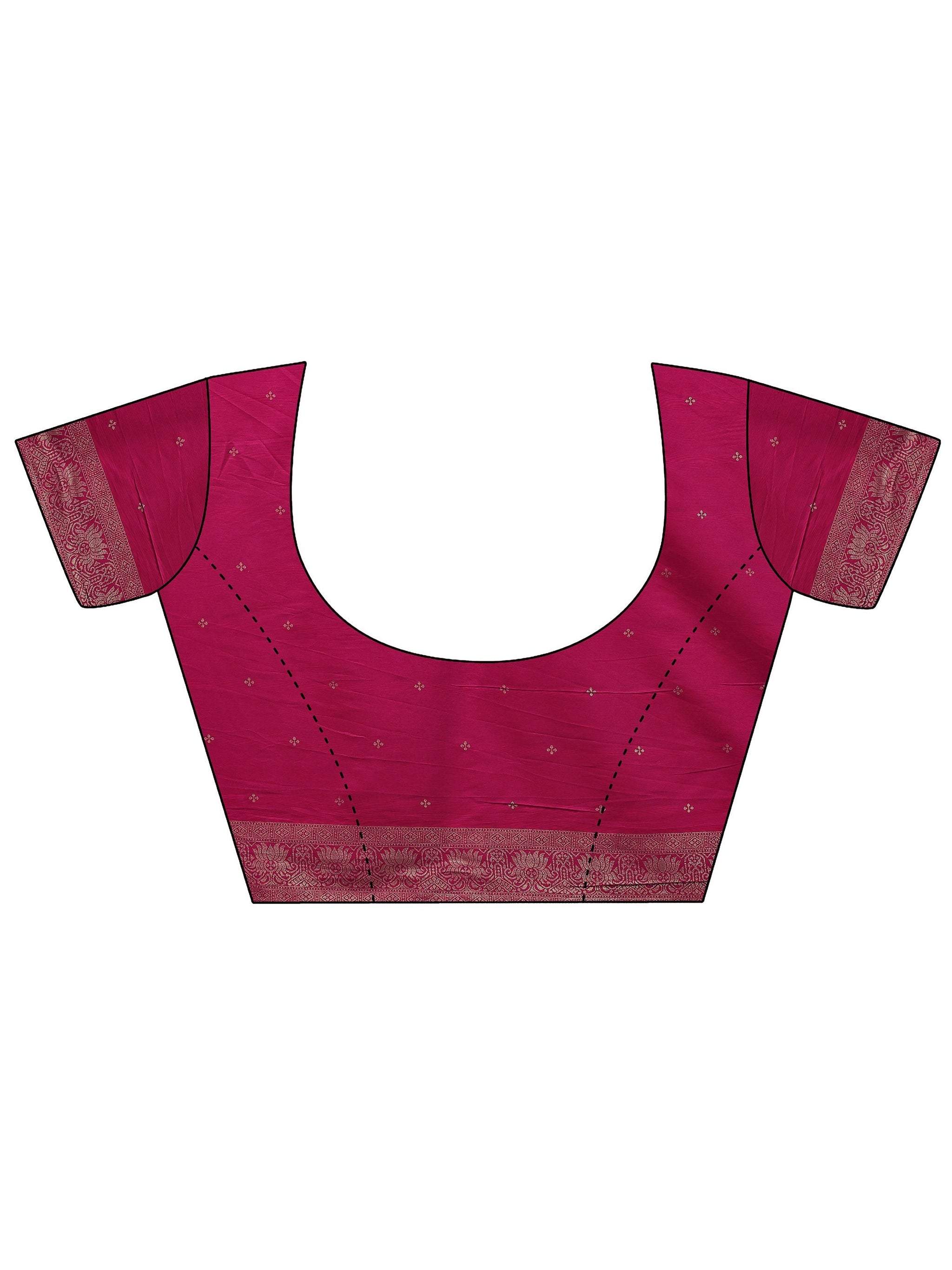 Libas Pink Woven Design Silk Blend Saree With Unstitched Blouse Piece