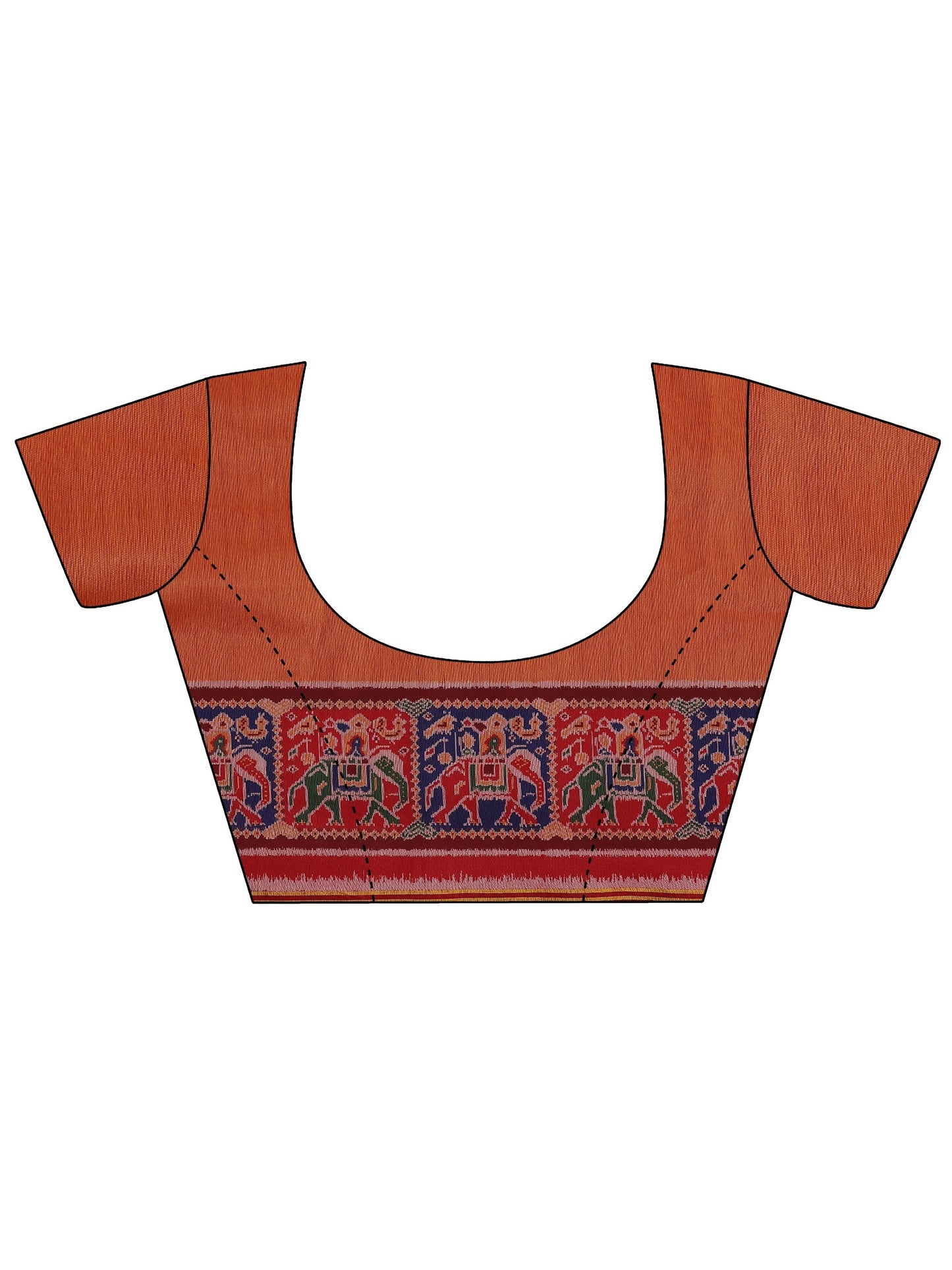 Libas Mustard Abstract Printed Silk Saree With Unstitched Blouse Piece