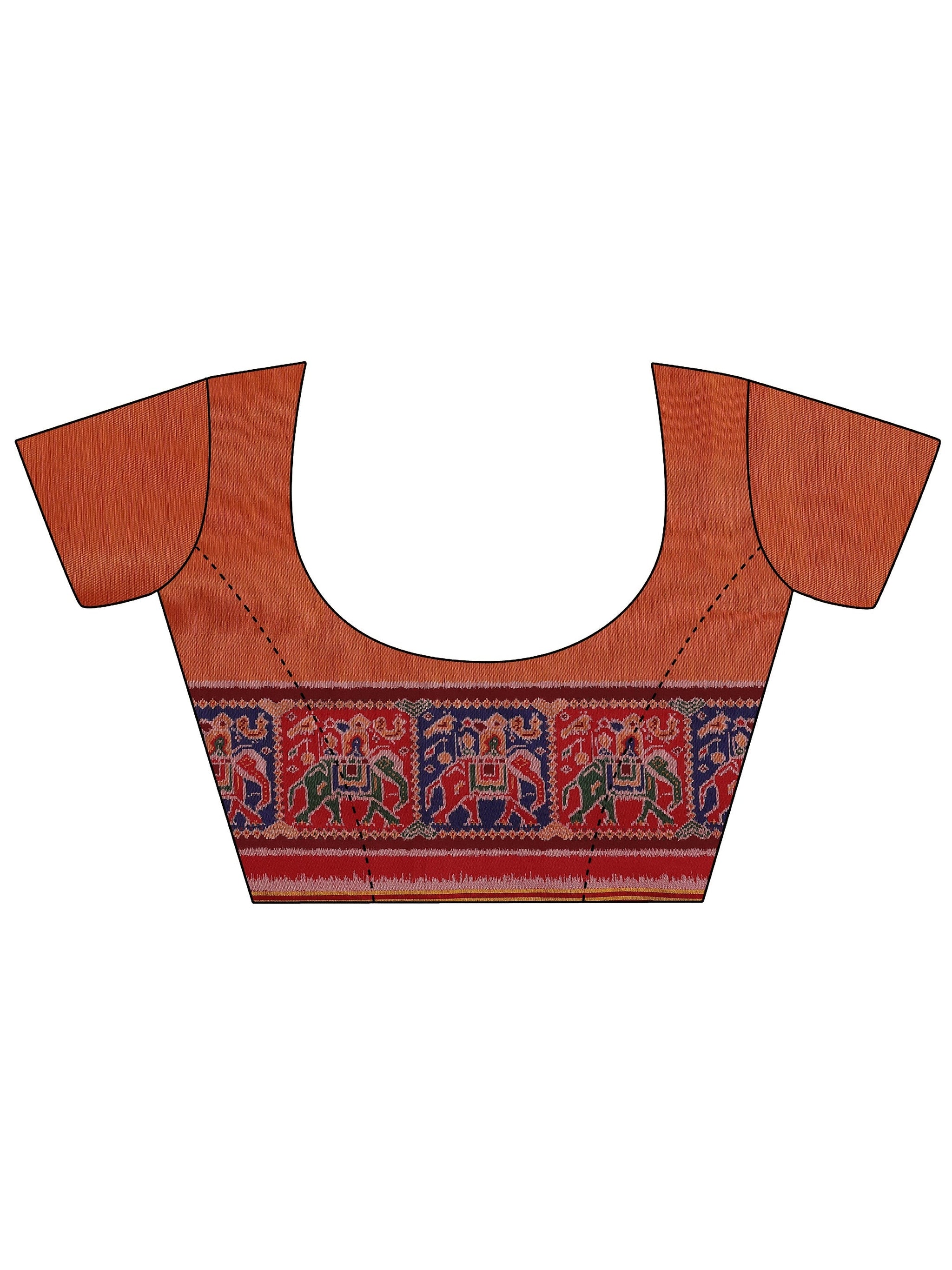 Libas Mustard Abstract Printed Silk Saree With Unstitched Blouse Piece